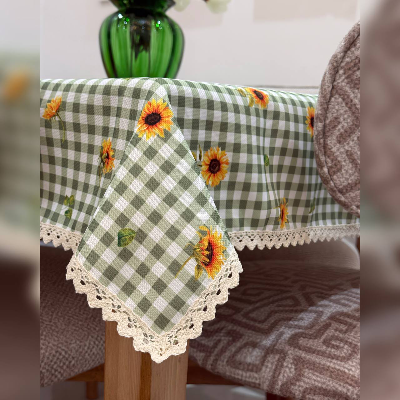 سفره چهارخونه افتابگردان